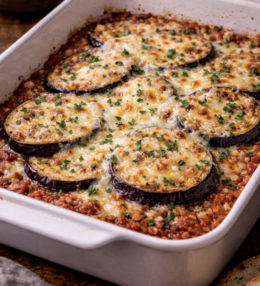 Auberginen-Lasagne mit Ricotta