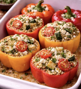 Gefüllte Paprika mit Couscous & Feta