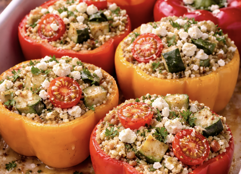 Gefüllte Paprika mit Couscous & Feta_5