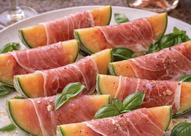 In Prosciutto gewickelte Melone_5