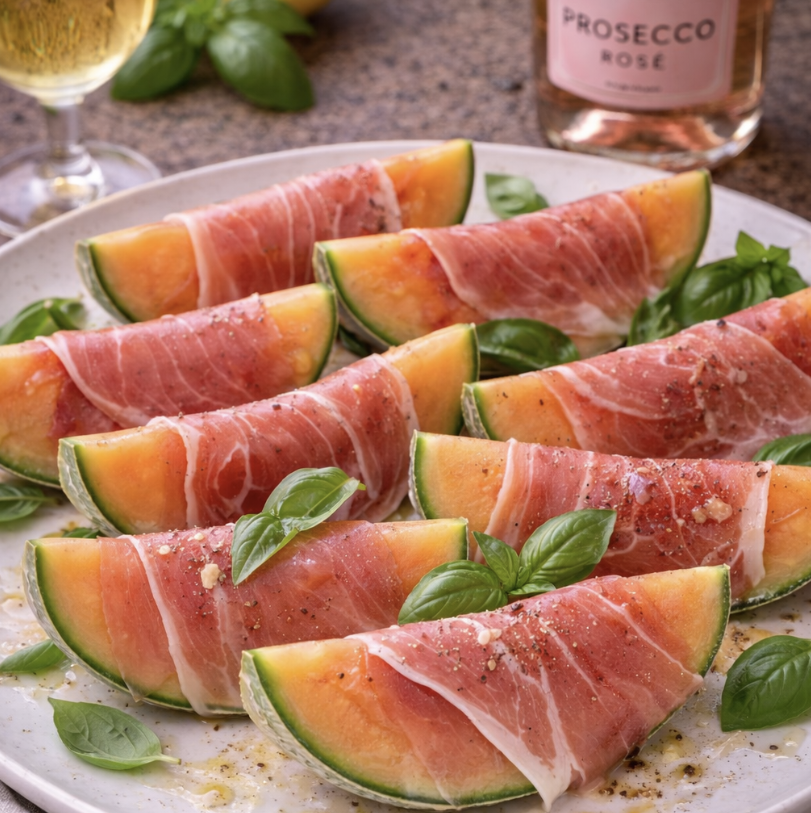 In Prosciutto gewickelte Melone_5