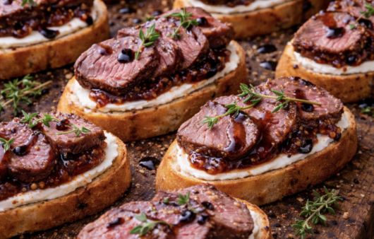 Hirsch-Crostini mit Feigenmarmelade_5