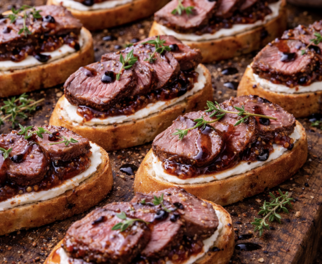 Hirsch-Crostini mit Feigenmarmelade_5