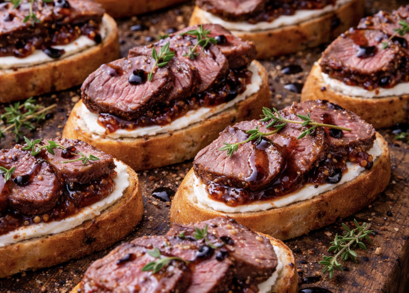 Hirsch-Crostini mit Feigenmarmelade_5