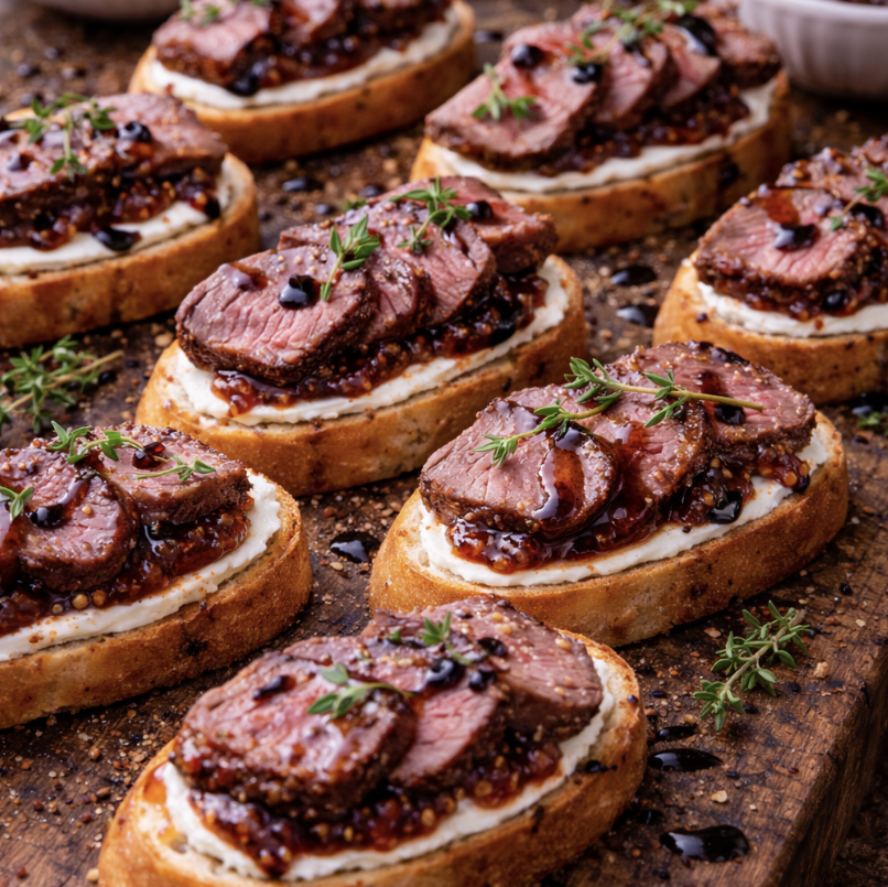 Hirsch-Crostini mit Feigenmarmelade_5