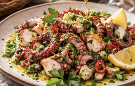 Oktopus-Salat mit Petersilie & Zitrone_6