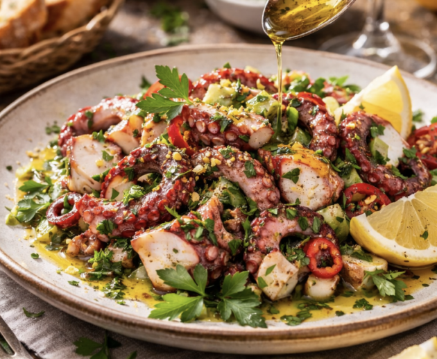 Oktopus-Salat mit Petersilie & Zitrone_6