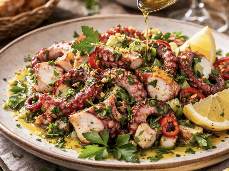 Oktopus-Salat mit Petersilie & Zitrone_6