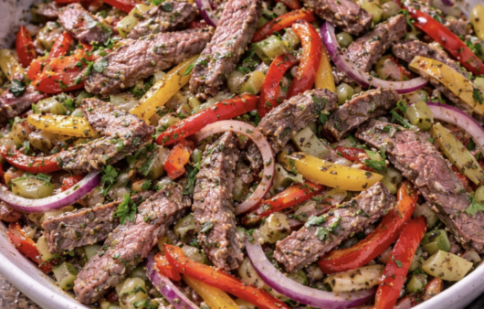 Rindfleischsalat mit Paprika & Zwiebeln_6