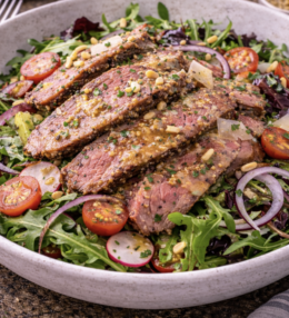 Roastbeef-Salat mit Senf-Vinaigrette