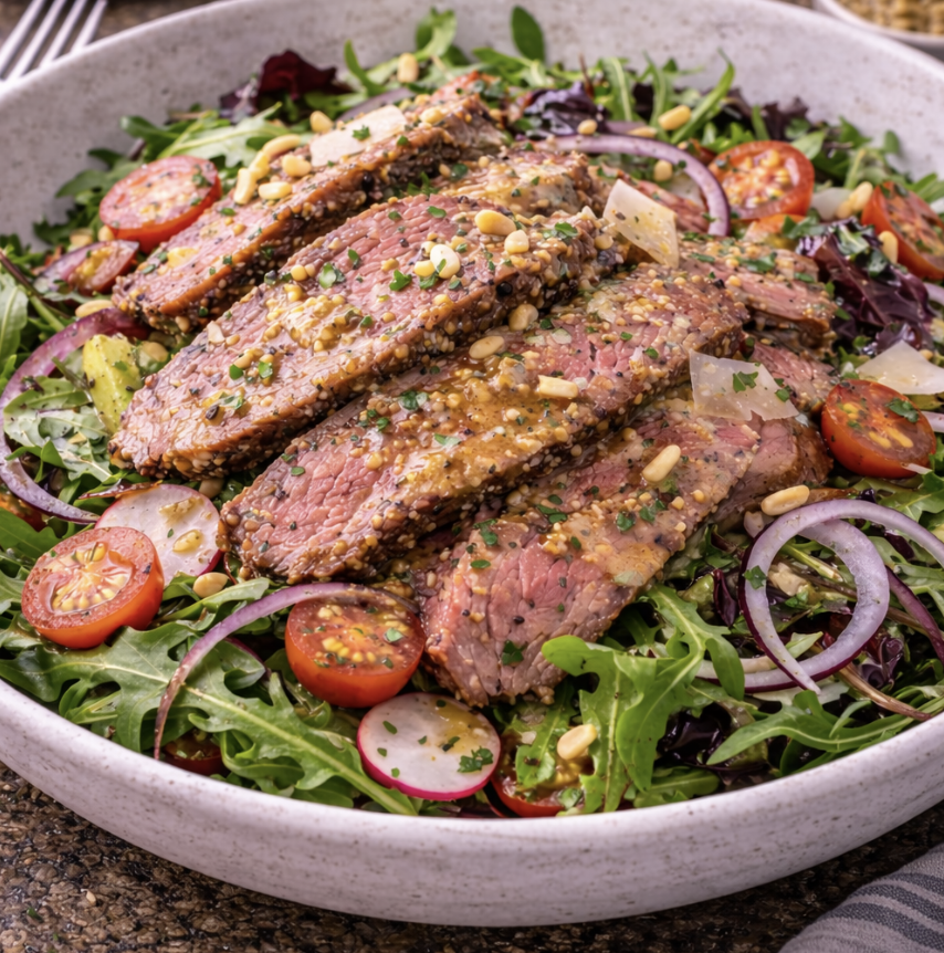 Roastbeef-Salat mit Senf-Vinaigrette_6