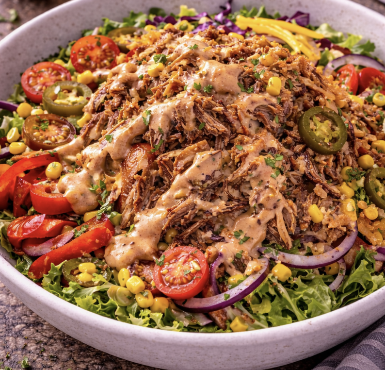 Pulled Pork Salat mit BBQ-Dressing_6