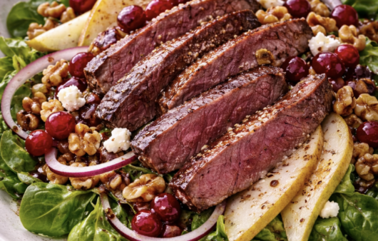 Rehstreifen-Salat mit Preiselbeeren_6