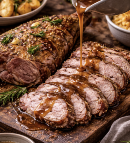 Geschmorte Lammkeule mit Rosmarin & Knoblauch