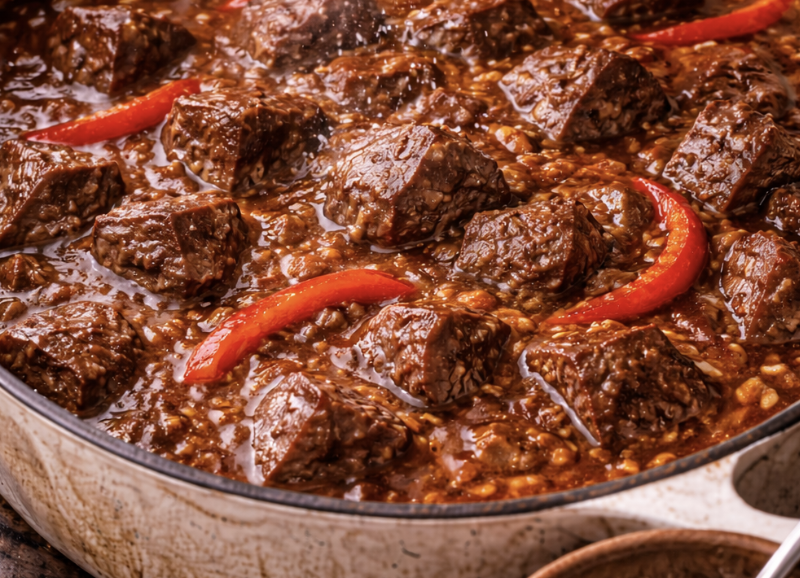 Rindergulasch mit Paprika & Spätzle_6