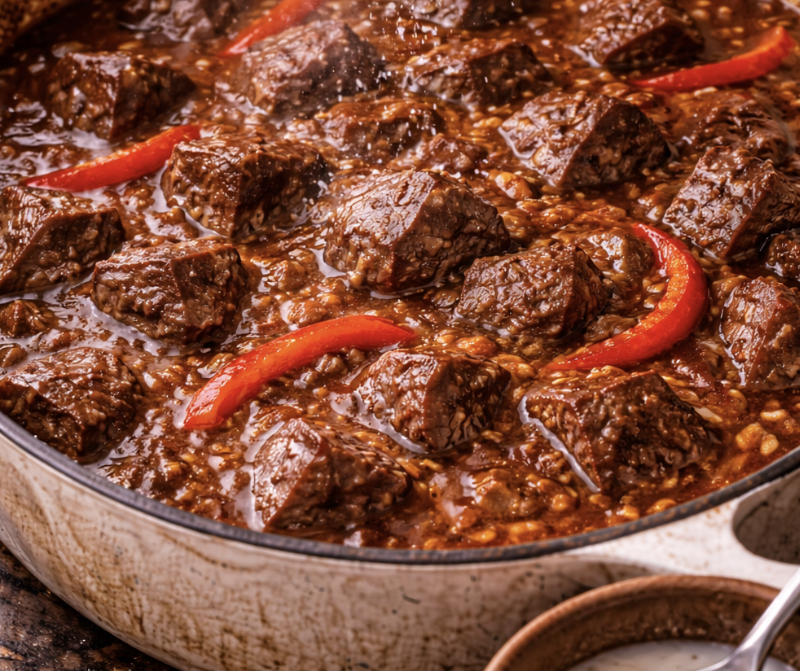 Rindergulasch mit Paprika & Spätzle_6