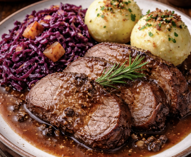 Wildschweinbraten mit Wacholder & Apfelrotkohl_6