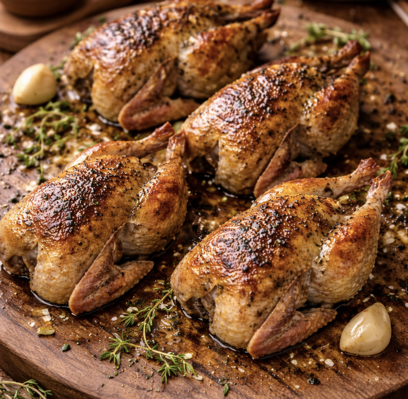 Honig-Thymian-gebratene Wachtel_6