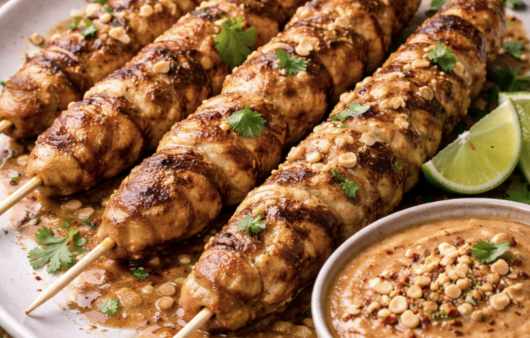 Hähnchen-Satay mit Erdnusssauce_6