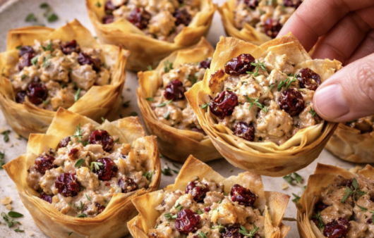 Truthahn-Cranberry-Filoteig-Törtchen_6
