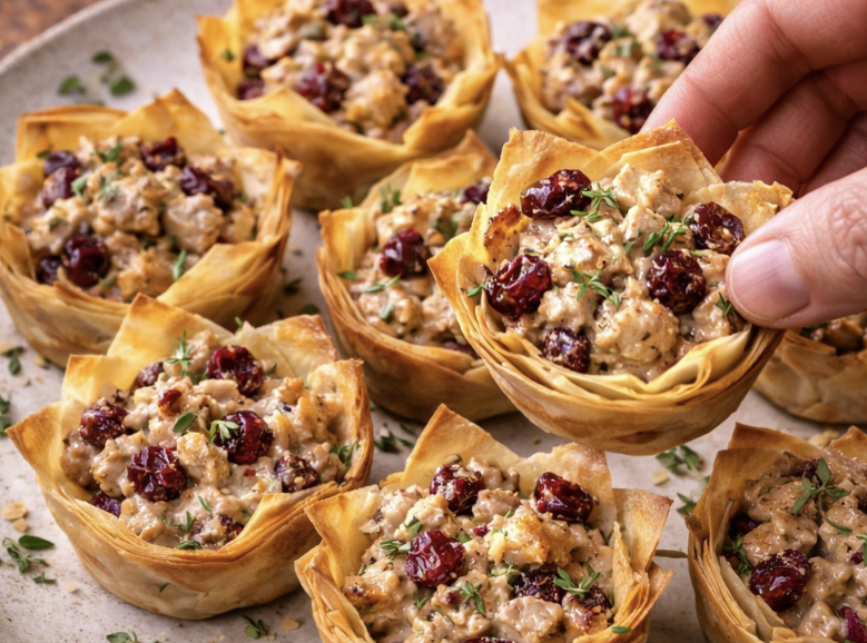 Truthahn-Cranberry-Filoteig-Törtchen_6