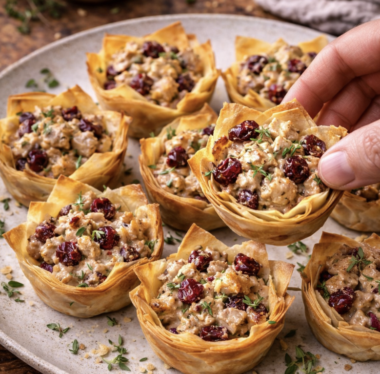 Truthahn-Cranberry-Filoteig-Törtchen_6