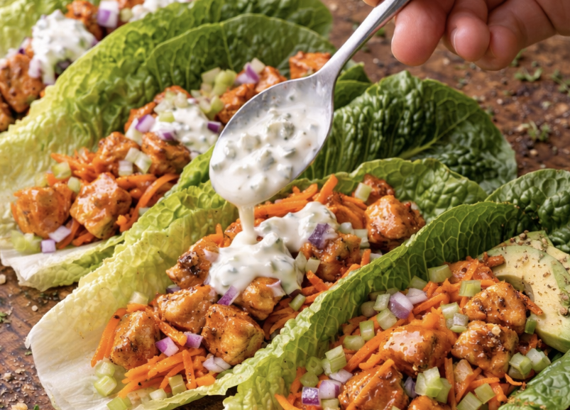 Buffalo Chicken Salat-Wraps_6