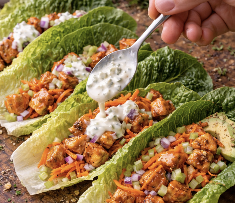 Buffalo Chicken Salat-Wraps_6
