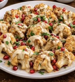 Knusprige Blumenkohl-Häppchen mit Tahini