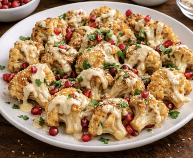 Knusprige Blumenkohl-Häppchen mit Tahini_6