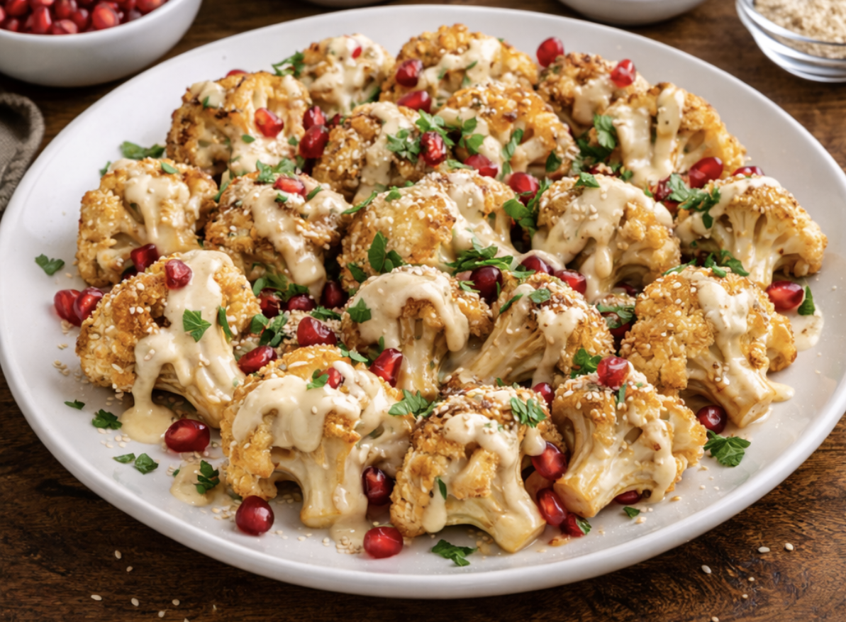 Knusprige Blumenkohl-Häppchen mit Tahini_6