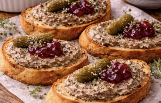 Hühnerleberpastete auf Toast_7