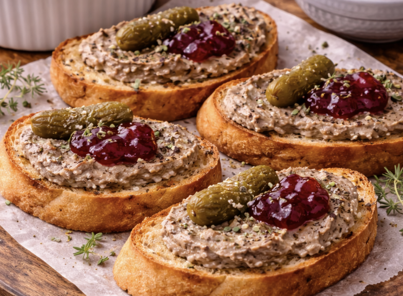 Hühnerleberpastete auf Toast_7
