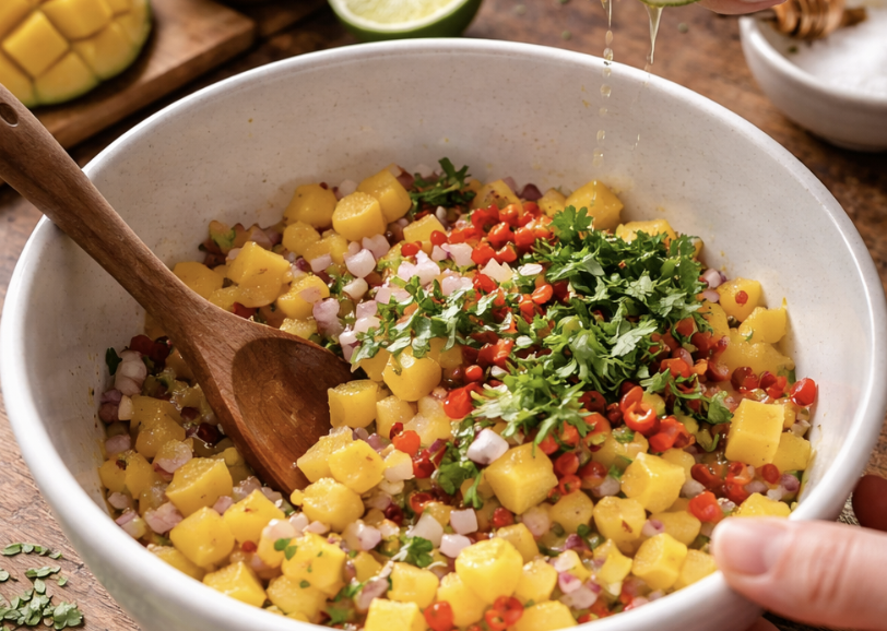Garnelen auf Mango-Salsa_1