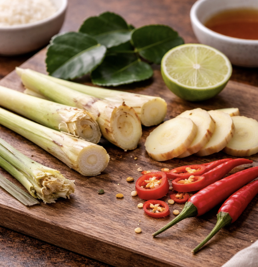 Thai-Kokos-Suppe mit Huhn_1