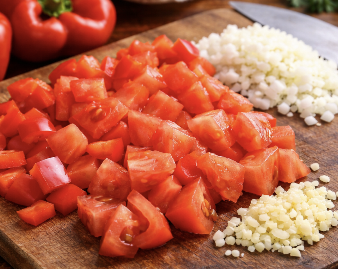 Paprika-Tomaten-Suppe mit Basilikum_1