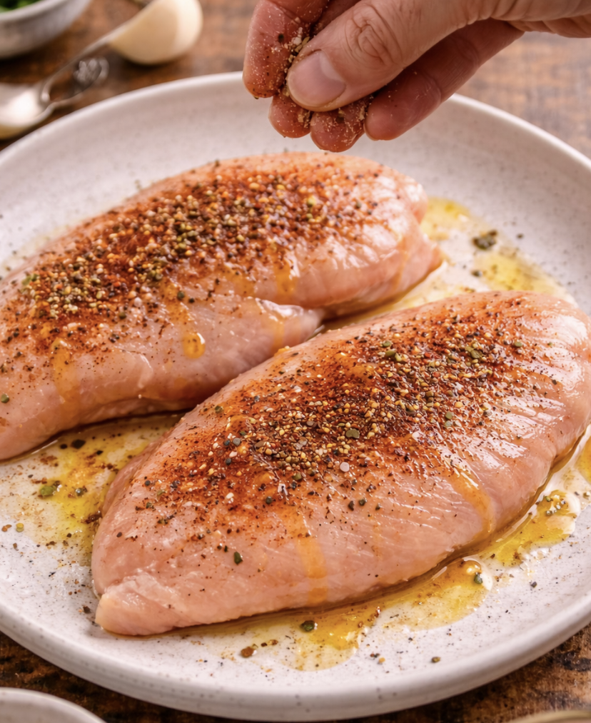 Gegrillte Hähnchenbrust mit Brokkoli und Zitronensauce_1