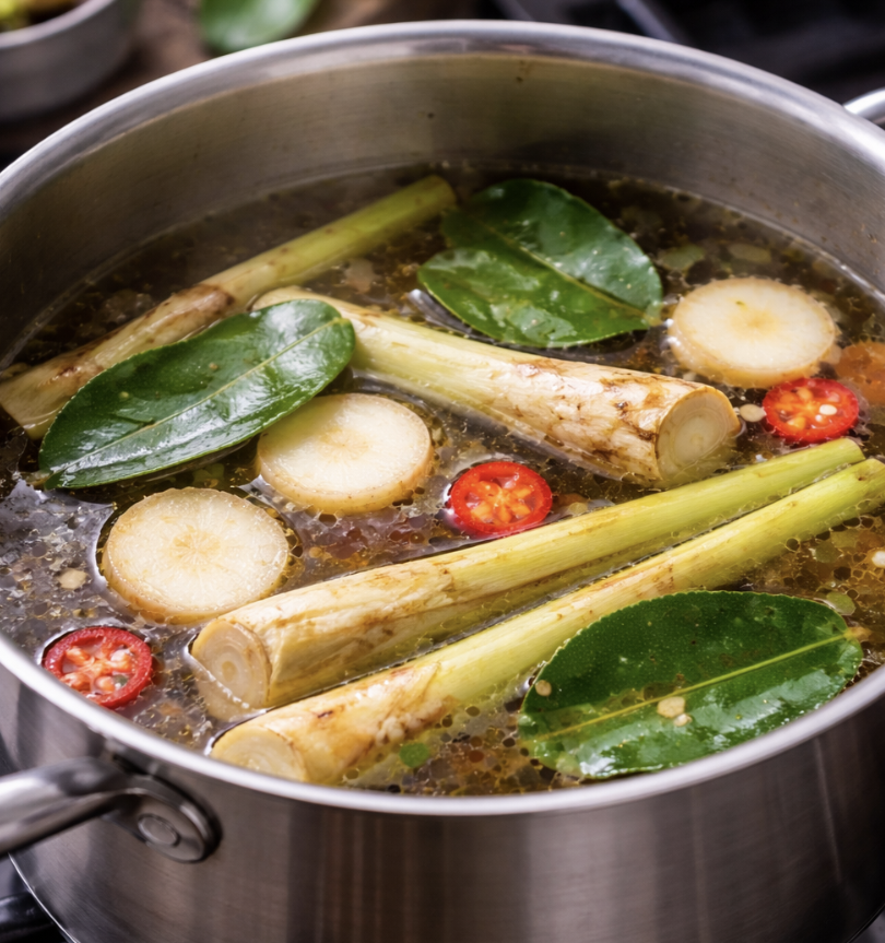 Thai-Kokos-Suppe mit Huhn_2