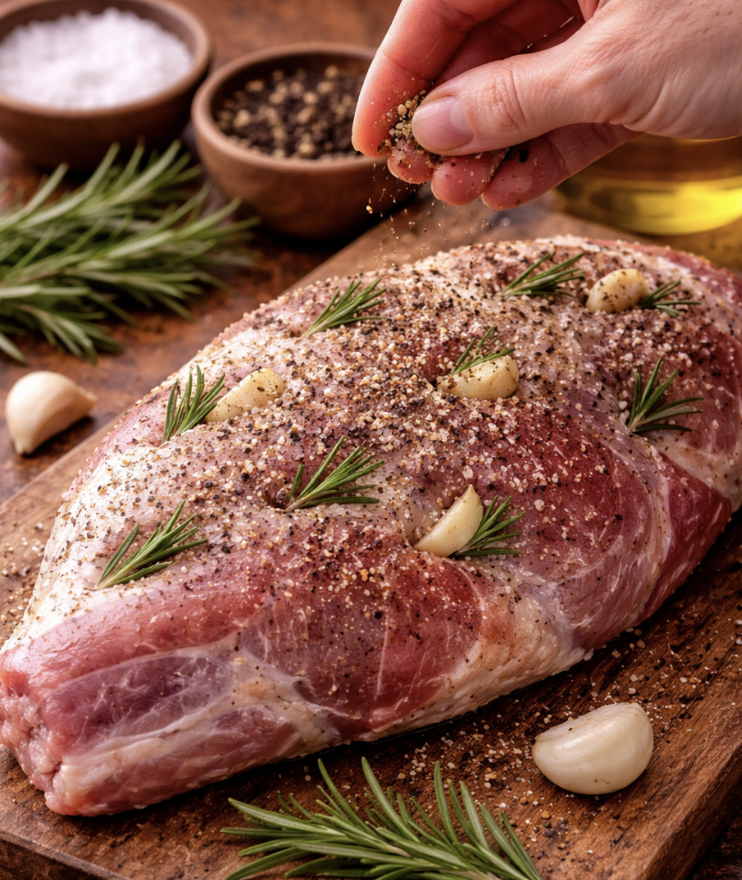 Lammbraten mit Knoblauch und Rosmarin_2