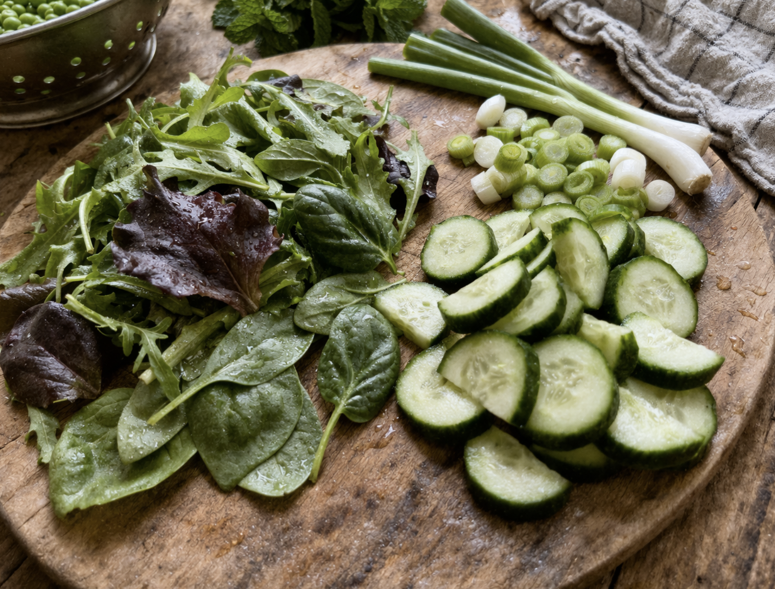 Frühlingssalat mit Erbsen und Minze_2