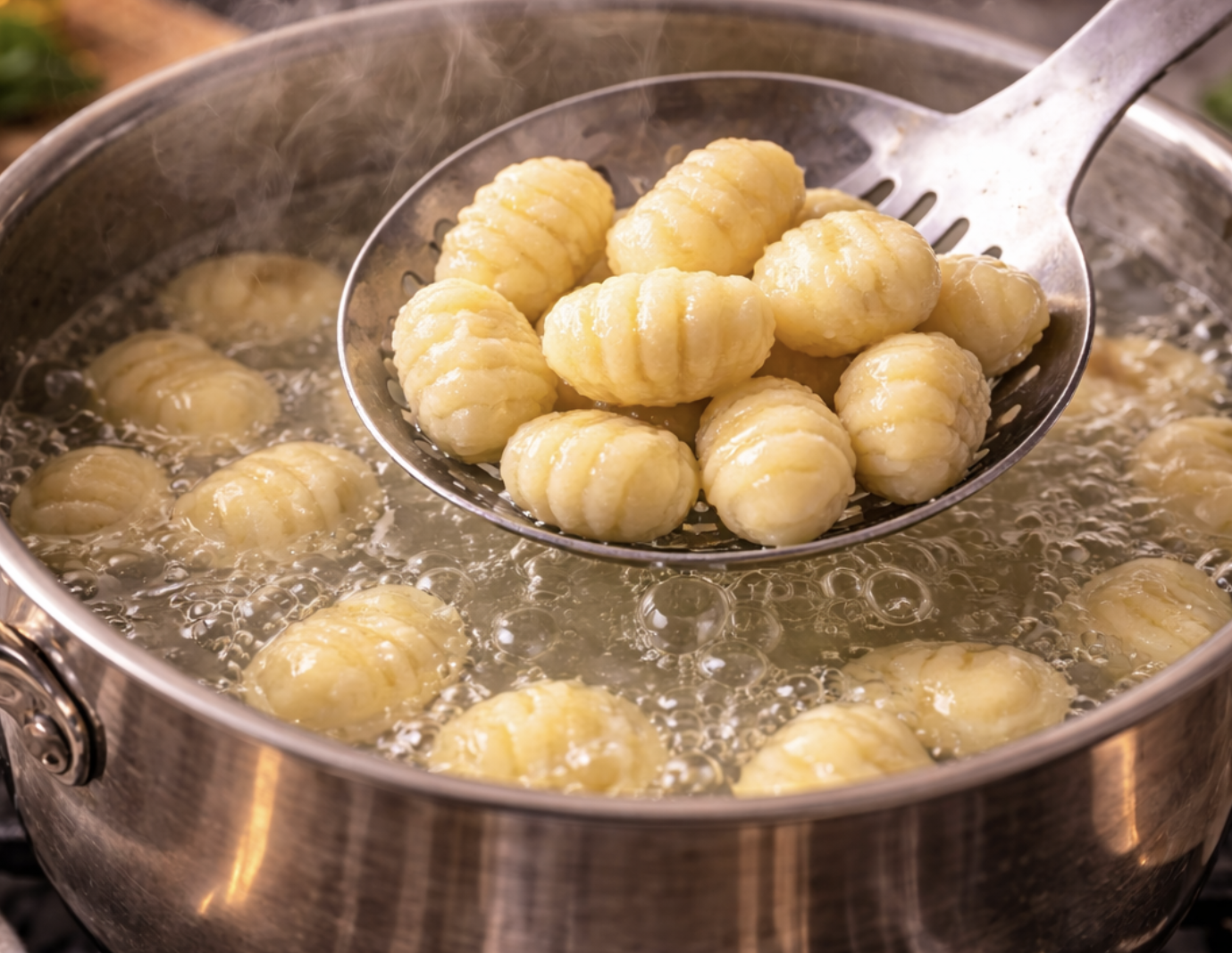 Pesto-Gnocchi mit Parmesan und Pinienkernen_2