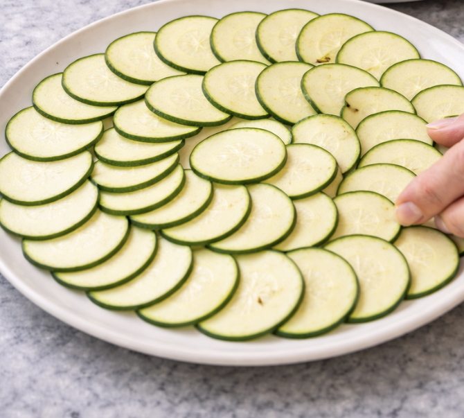 Zucchini-Carpaccio mit Parmesan und Pinienkernen_2