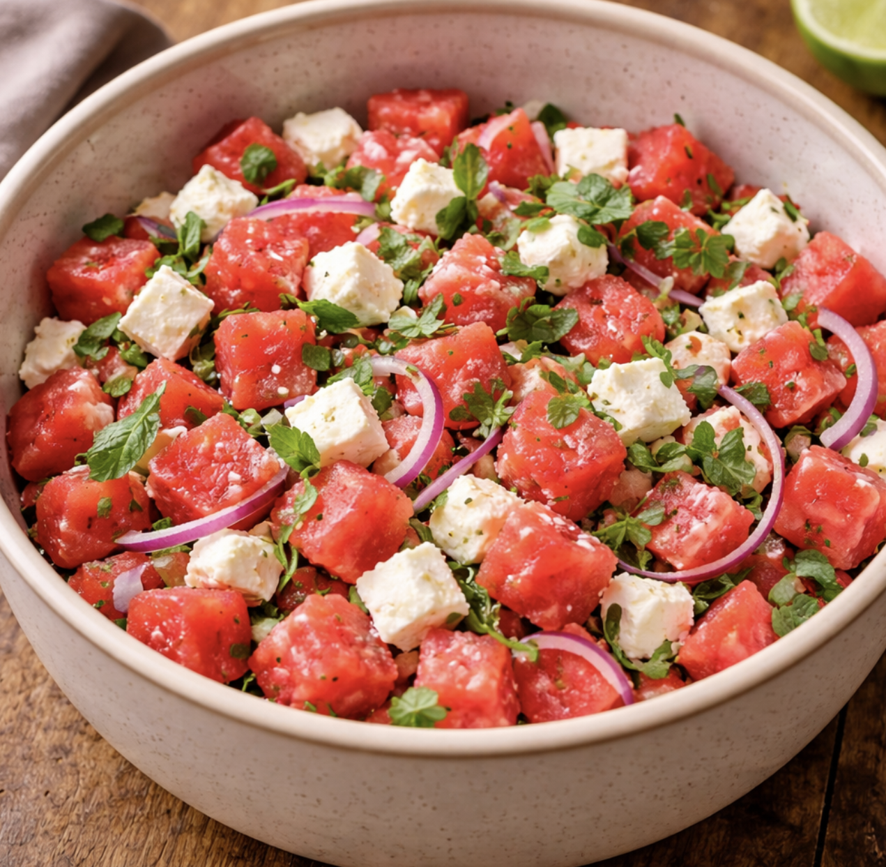 Melonen-Feta-Salat mit Minze_3