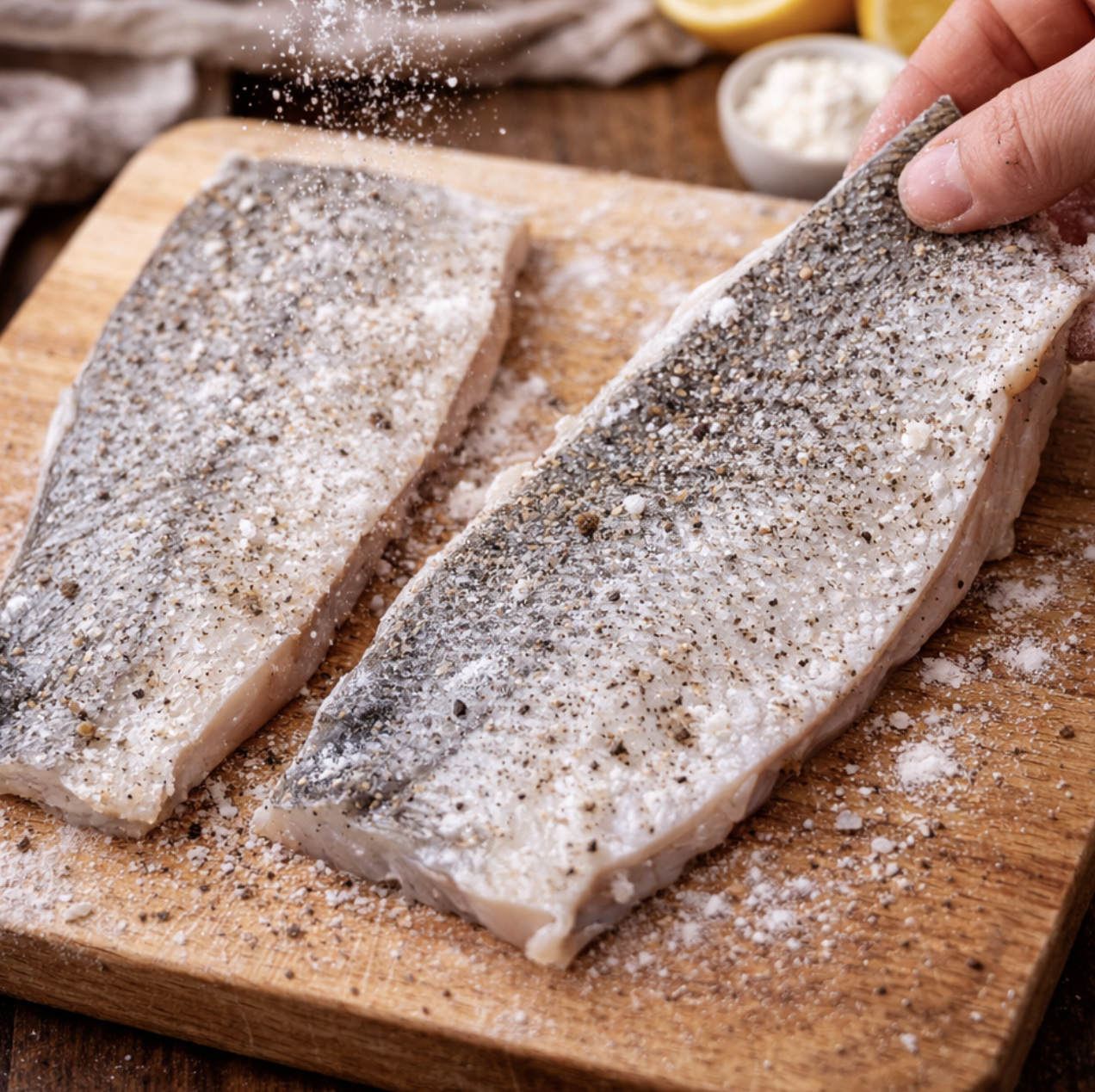 Gebratener Zander auf Rahmspinat_3