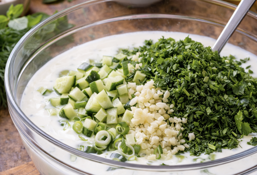 Kalte Buttermilchsuppe mit Kräutern_3