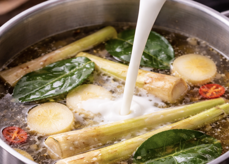 Thai-Kokos-Suppe mit Huhn_3