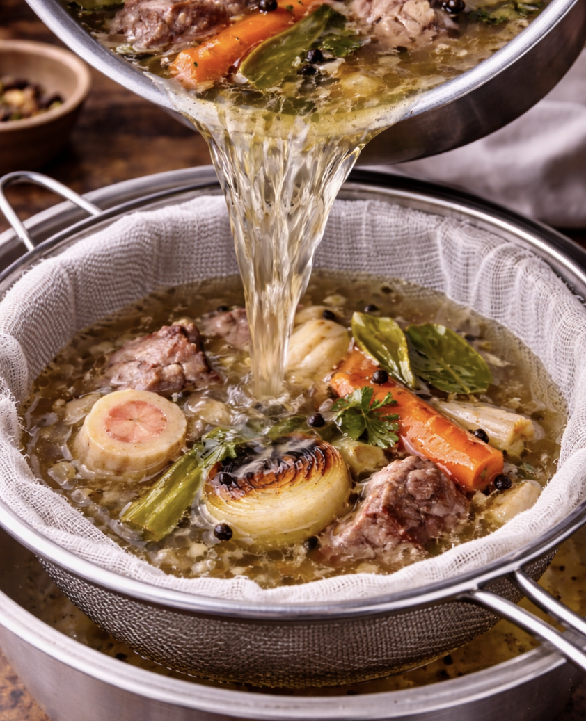 Rinderkraftbrühe mit Markklößchen_3