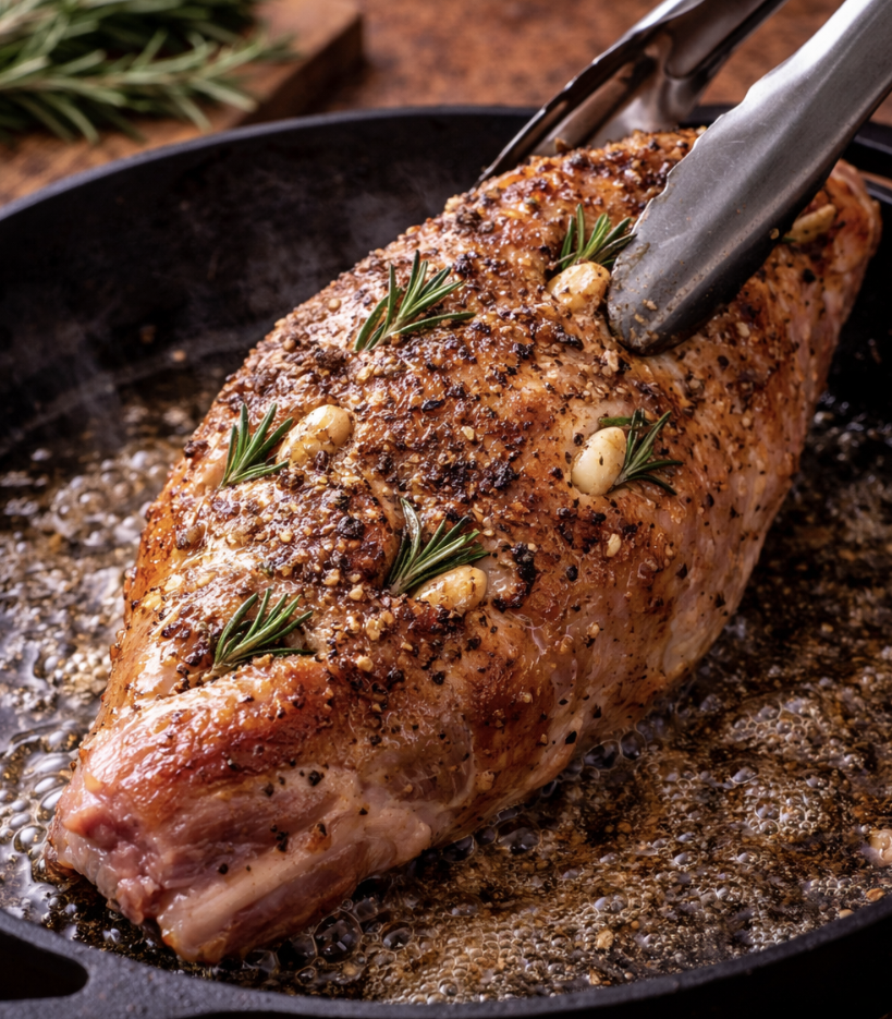 Lammbraten mit Knoblauch und Rosmarin_3