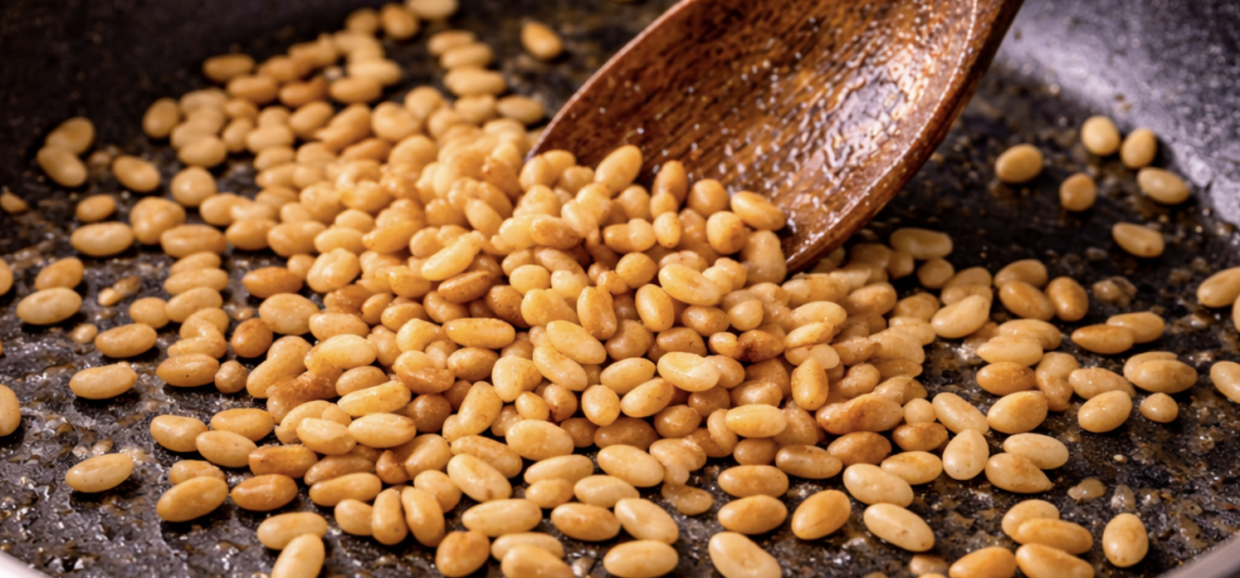 Pesto-Gnocchi mit Parmesan und Pinienkernen_3