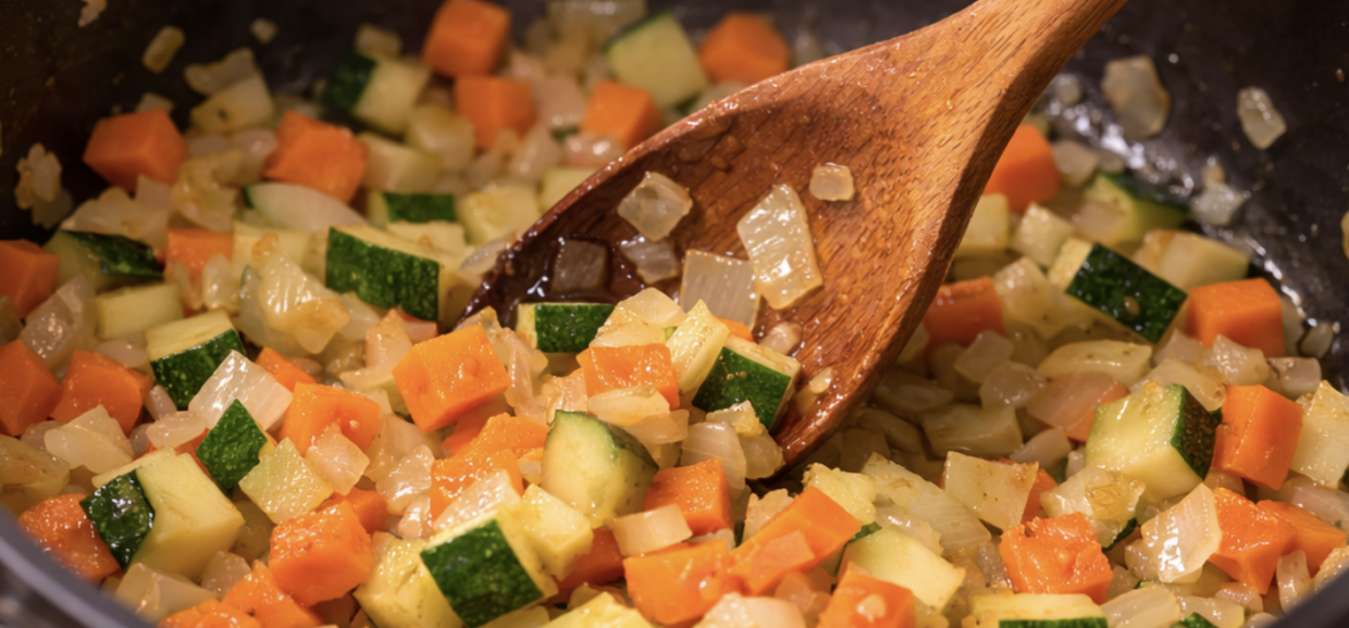 Tomaten-Gemüse-Suppe mit frischem Basilikum_3